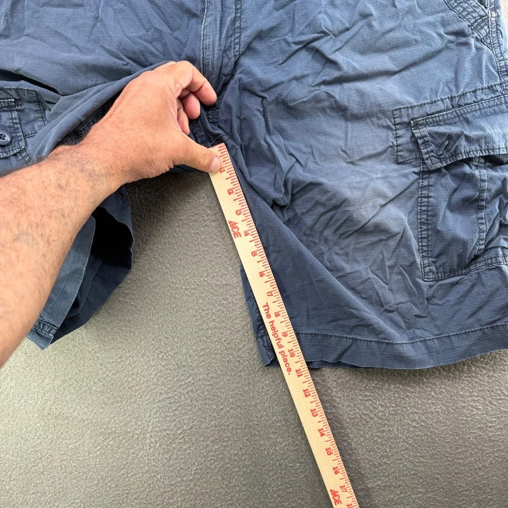 Wear First Cargo Shorts Men 42 Blue Ripstop Stretch Casual Outdoor Utility